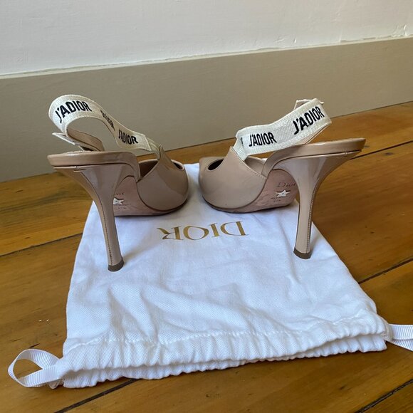 Dior J'Adior Slingback Pump - Nude Patent Calfskin - Picture 6 of 9